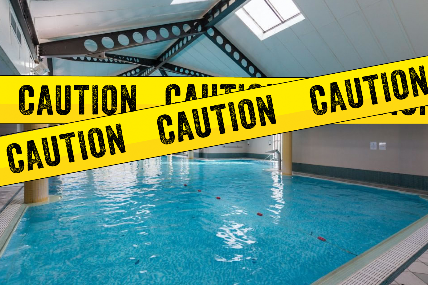 caution swimming pool