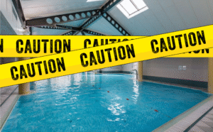 caution swimming pool
